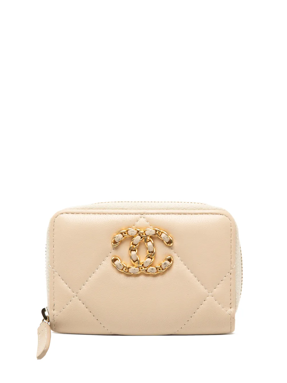 CHANEL Pre-Owned 19 Quilted Lambskin Zippered Coin Pouch (2019 Collector's Edition)