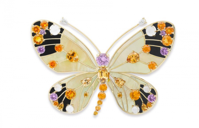 Van Cleef & Arpels Logo Collection BUTTERFLIES Lycaena Butterfly Brooch